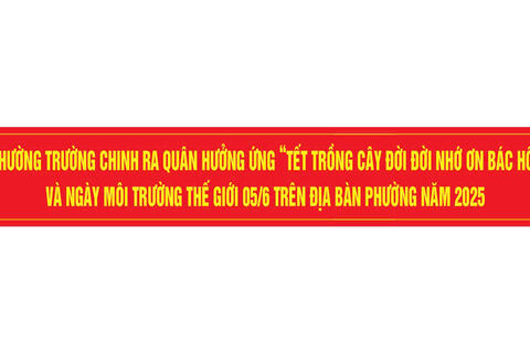 PHƯỜNG TRƯỜNG CHINH RA QUÂN HƯỞNG ỨNG "TẾT TRỒNG CÂY ĐỜI ĐỜI NHỚ ƠN BÁC HỒ" VÀ NGÀY MÔI TRƯỜNG THẾ GIỚI 05/6 TRÊN ĐỊA BÀN PHƯỜNG NĂM 2025